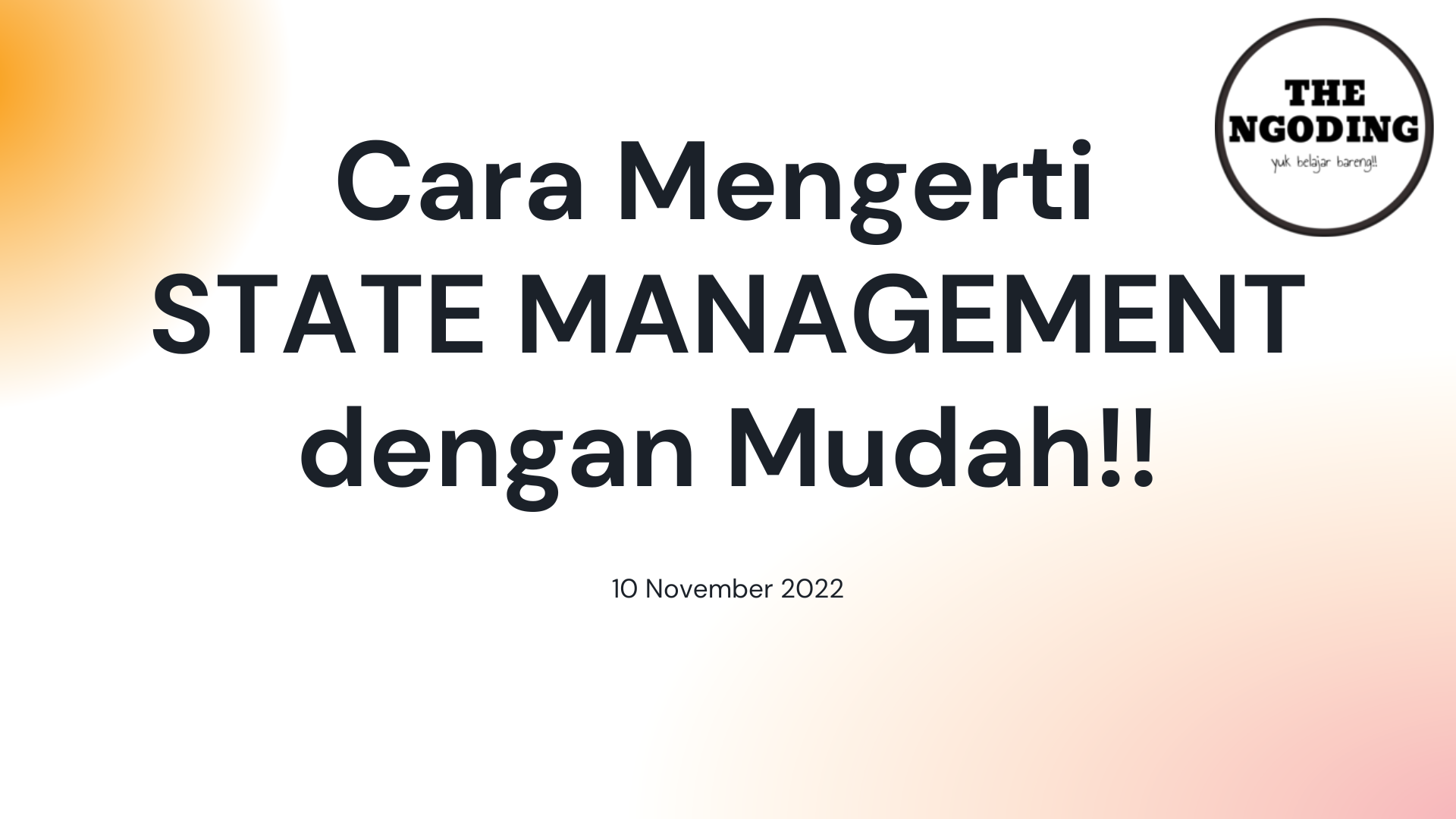 Apa itu state management?