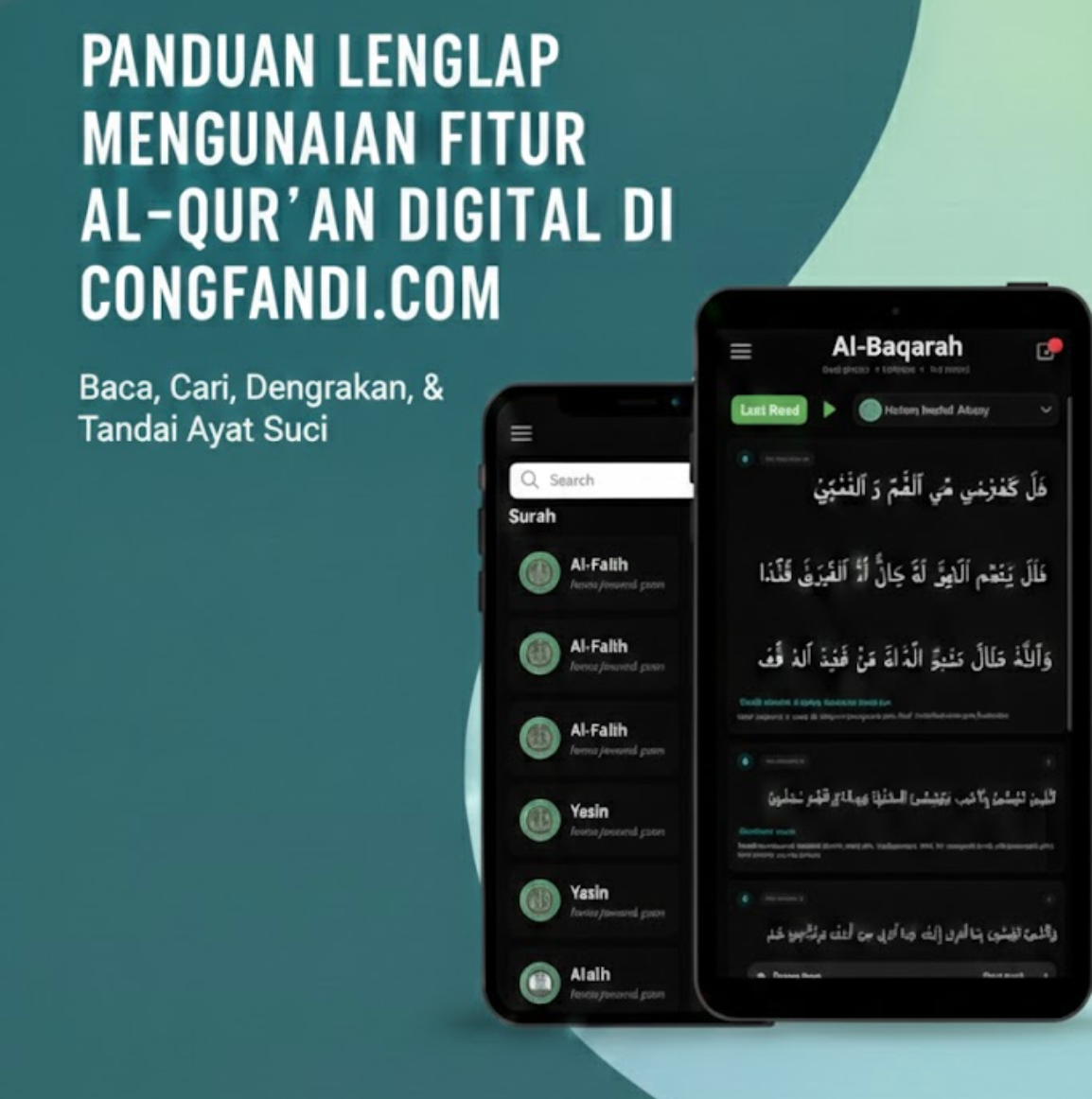 Comprehensive Guide to Using the Digital Quran Feature on Congfandi.com