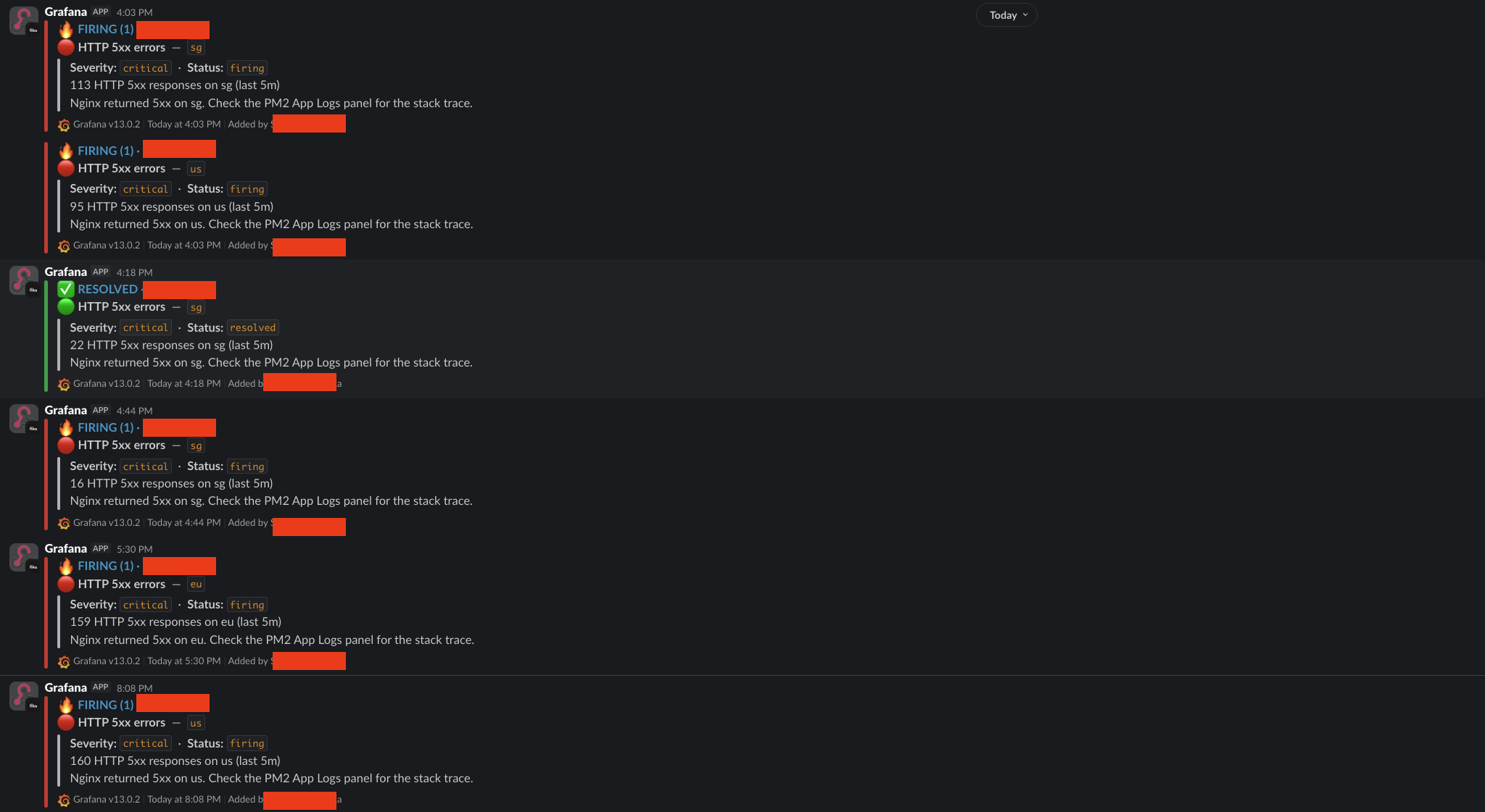 Alerts firing into my chat
